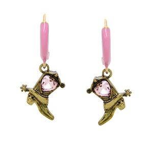 Cowboy Boot Huggie Earrings